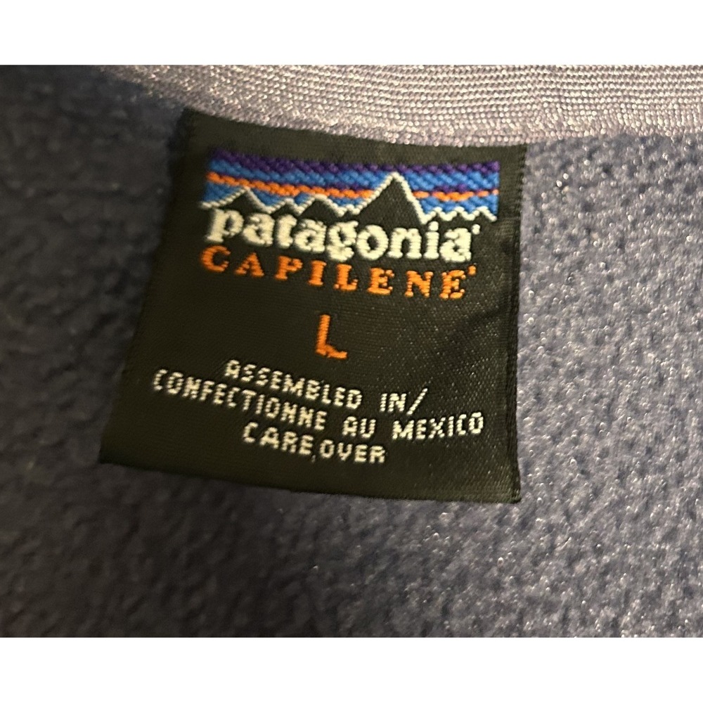 Patagonia Capilene Jacket L Pullover Fleece Periwinkle Blue Casual Athleisure - Picture 5 of 5